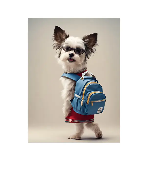 Dog With School bag